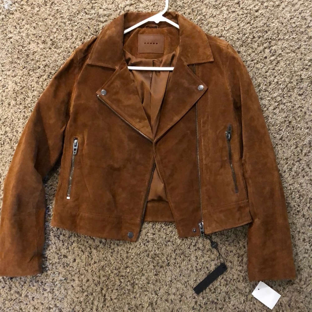 Leather suede jacket